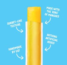 Load image into Gallery viewer, Alphonso Mango Sorbet Pops (DROPS JULY)
