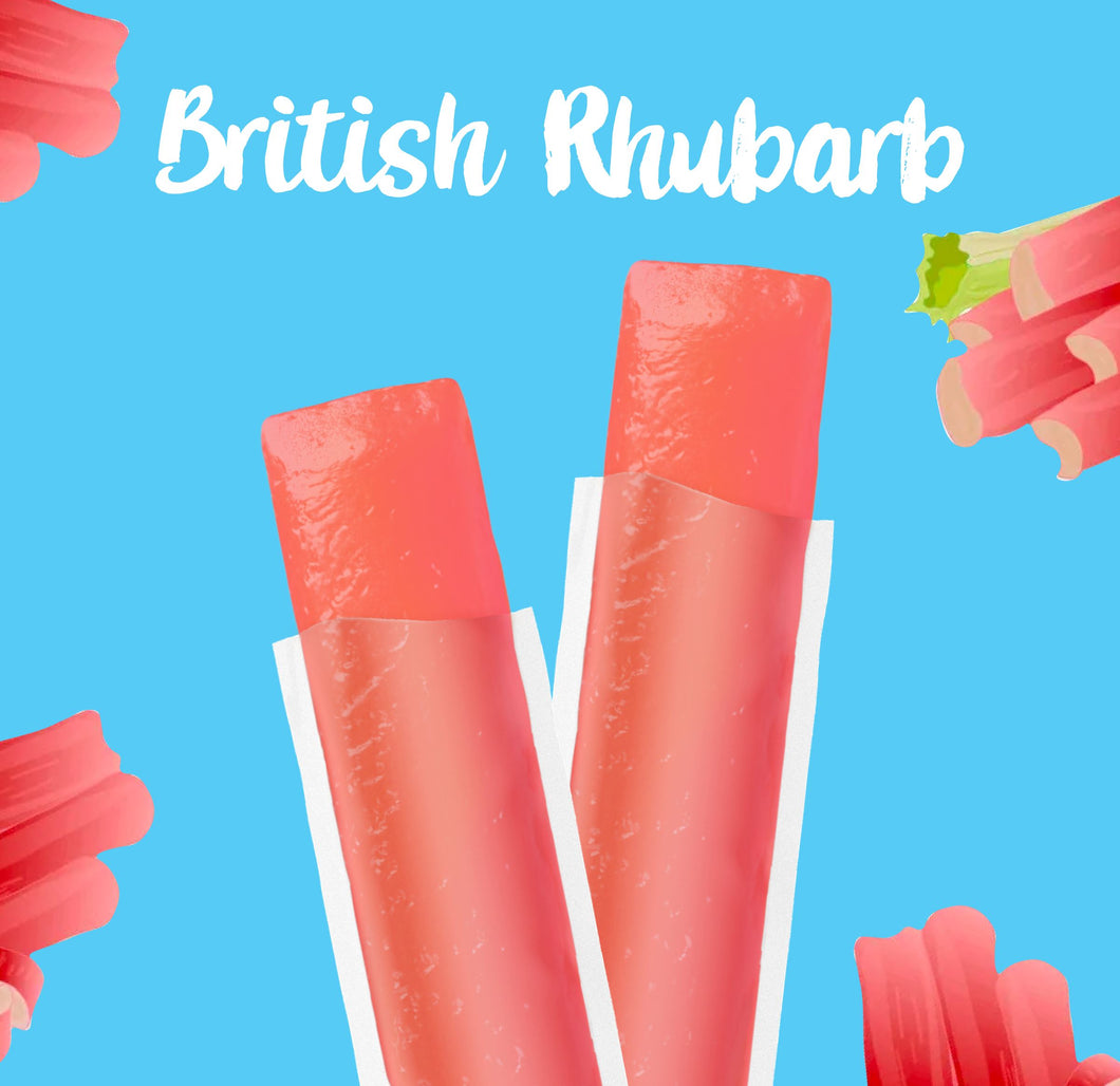 British Rhubarb Sorbet Pops